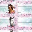 naklejki na zeszyt i love horses konie rozowe starpak 8 szt