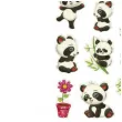 naklejki pandy i bambus mix titanum 22 szt