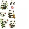 naklejki pandy i bambus mix titanum 22 szt