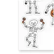 naklejki party halloween wesole kosciotrupy 17x12 cm 7 szt