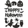 naklejki party halloweenowy mix czarne 13 szt