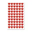 naklejki party serca czerwone 1x1 cm 60 szt