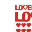 naklejki party serca male i napis love mix 24 szt