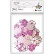 naklejki piankowe kwiaty z akcentem rozowy titanum 70 szt