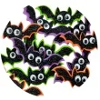 naklejki piankowe nietoperze halloween kolorowe arpex 12 szt