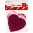 naklejki piankowe serca brokatowe mix brewis 8 szt