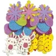 naklejki piankowe wielkanocne kwiaty i pisanki titanum 78 szt