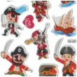 naklejki piraci i korsarze mix titanum 16 szt