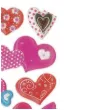 naklejki serca i klucze mix titanum 17 szt