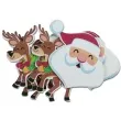 naklejki swiety mikolaj i renifery piankowe titanum 12 szt