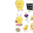 naklejki wielkanoc kurczaczki happy easter titanum 19 szt