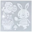 naklejki wielkanocne zajaczek i koszyczek bialy arpex 4 szt