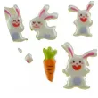 naklejki wypukle kroliki i marchewki aprex