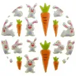 naklejki wypukle kroliki i marchewki aprex
