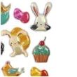 naklejki wypukle wielkanocne zajace i pisanki titanum 20 szt