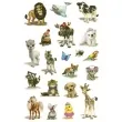 naklejki zwierzaki w czapeczkach mix titanum 19 szt