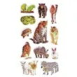 naklejki zwierzaki ze zloconiem mix titanum 12 szt