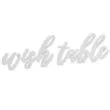 napis wish table bialy partydeco 1 szt