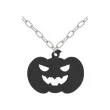 naszyjnik dynia na lancuszku czarny 6x7 5 cm