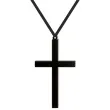 naszyjnik krzyz classic l plyta hdf czarny 12 5cm
