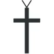 naszyjnik krzyz classic xl czarny 24 cm