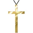 naszyjnik krzyz classic xl zloty lustrzany 24 cm