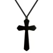 naszyjnik krzyz zakonu plyta hdf czarny 12 5cm
