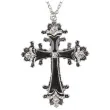 naszyjnik zdobiony krzyz czarny widmann