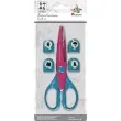 nozyczki dziurkacz wesole wzorki niebieskie titanum
