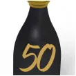 obciaznik do balonow butelka szampana liczba 50 czarny 120g