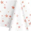 obrus foliowy gwiazdki bialo rozowy partypal 137 x 274 cm