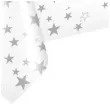 obrus foliowy gwiazdki bialo srebrny partypal 137 x 274 cm