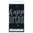 obrus foliowy happy birthday glitz czarny unique 213x137 cm