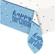 obrus foliowy happy birthday glitz niebieski unique 213x137 cm