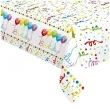 obrus foliowy happy birthday streamers procos 180x120 cm