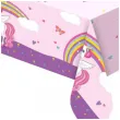 obrus foliowy jednorozec unicorn rainbow colors procos 180x120 cm