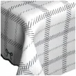 obrus foliowy kokardki i kratka bialy partydeco 180 x 120 cm