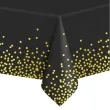 obrus foliowy konfetti czarny partypal 137 x 274 cm