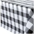 obrus foliowy kratka bialo czarny partypal 137 x 274cm