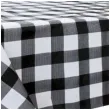 obrus foliowy kratka bialo czarny partypal 137 x 274cm