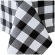 obrus foliowy kratka bialo czarny partypal 137 x 274cm