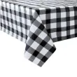 obrus foliowy kratka bialo czarny partypal 137 x 274cm
