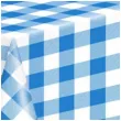 obrus foliowy niebieska kratka partypal 274x137 cm