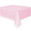 obrus foliowy paski rozowy unique 274 x 137 cm