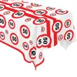 obrus foliowy urodziny 50 traffic birthday 136x270 cm