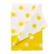 obrus foliowy w grochy zolty 128x181 cm
