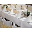 obrus materialowy plamoodporny bialy matowy partydeco 300 x 180 cm