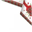 obrus papierowy checked bow with candy cane maki 180 x 120 cm