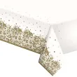 obrus papierowy gold ornament bialy zloty maki 180 x 120 cm