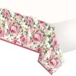 obrus papierowy kwiat rozy rozowy jasny maki 180 x 120 cm